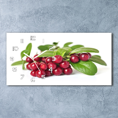 Glazen wandklok rechthoekig Veenbes