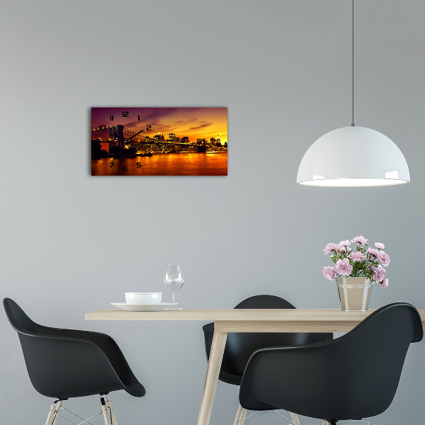 Glazen klok horizontaal Brooklynbrug