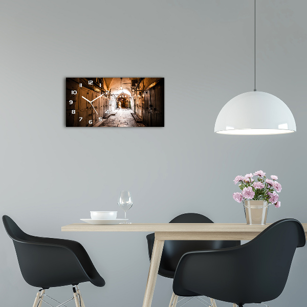 Glazen wandklok rechthoekig Jeruzalem