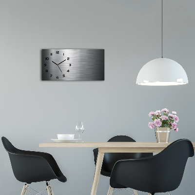 Langwerpige wandklok van glas Metalen achtergrond