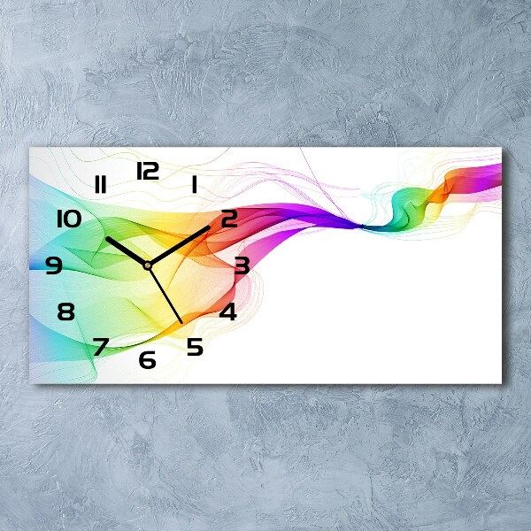 Glazen klok horizontaal Kleurrijke abstractie