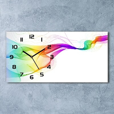 Glazen klok horizontaal Kleurrijke abstractie