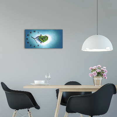 Glazen klok horizontaal Hartvormig eiland