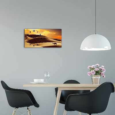 Glazen klok horizontaal Sahara-kameel