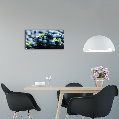 Glazen wandklok rechthoekig Bessen