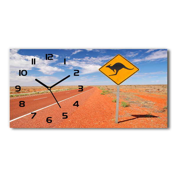Glazen klok horizontaal Weg in Australië