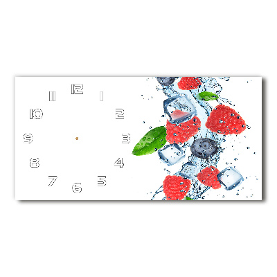 Glazen klok horizontaal Bosvruchten met ijs