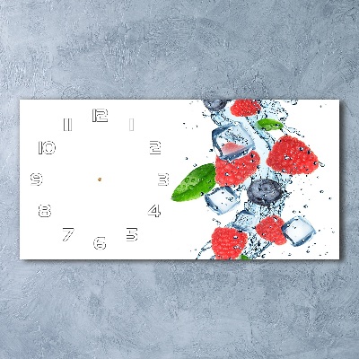 Glazen klok horizontaal Bosvruchten met ijs