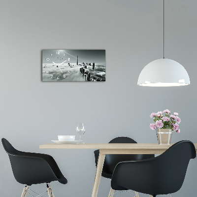 Glazen klok horizontaal Mist boven Dubai