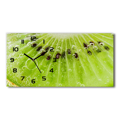 Glazen wandklok rechthoekig Kiwi