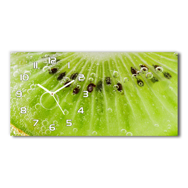 Glazen wandklok rechthoekig Kiwi