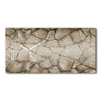 Glazen klok horizontaal Stenen muur