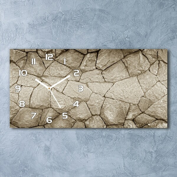 Glazen klok horizontaal Stenen muur