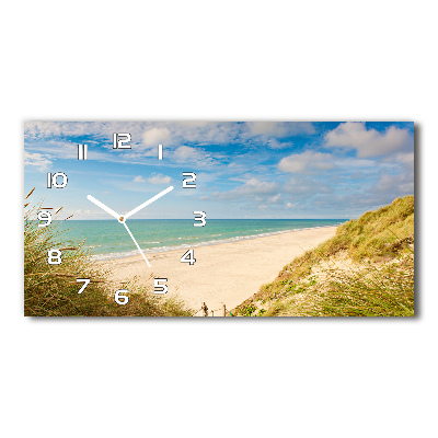 Glazen klok horizontaal duinen aan zee