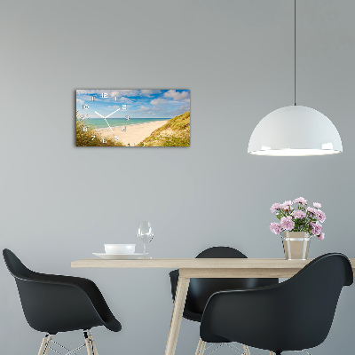 Glazen klok horizontaal duinen aan zee