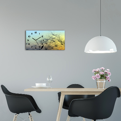 Glazen klok horizontaal Paardenbloemzaden