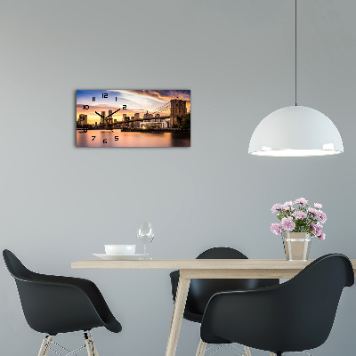 Glazen klok horizontaal Brooklynbrug