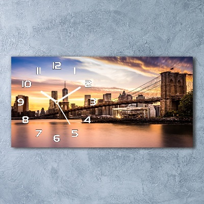 Glazen klok horizontaal Brooklynbrug
