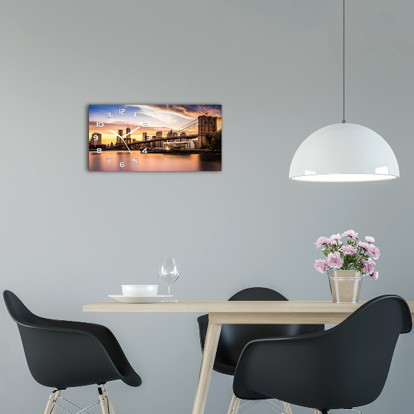 Glazen klok horizontaal Brooklynbrug
