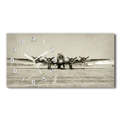 Glazen klok horizontaal Oude bommenwerper