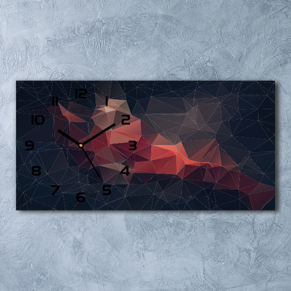 Glazen klok horizontaal Abstracte achtergrond