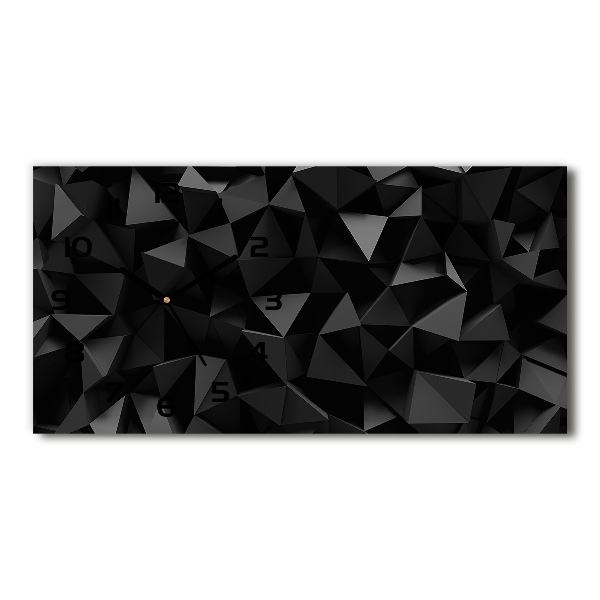 Langwerpige wandklok van glas 3D-abstractie