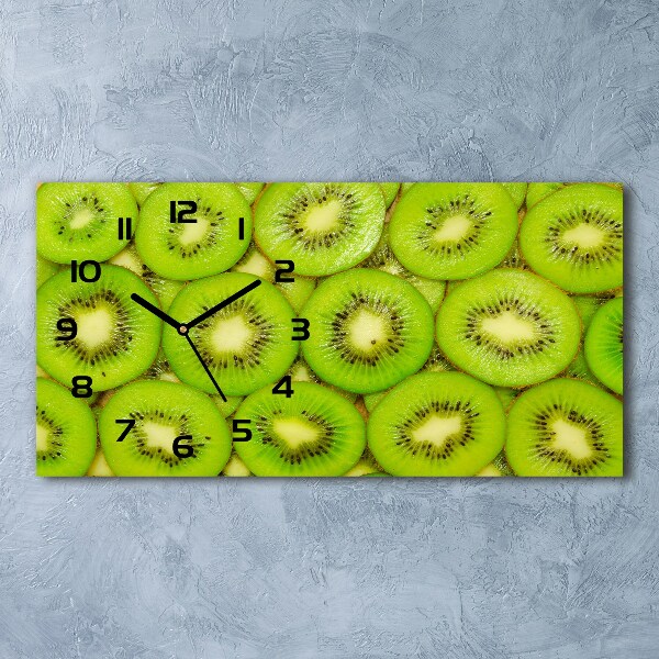 Glazen wandklok rechthoekig Kiwi