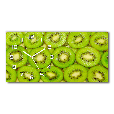 Glazen wandklok rechthoekig Kiwi