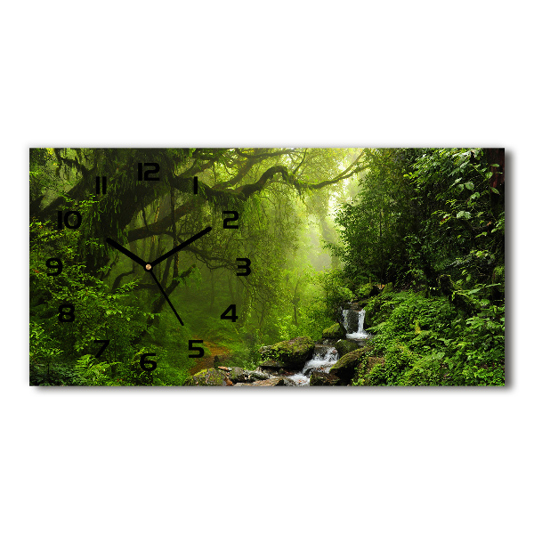 Glazen klok horizontaal Oerwoud in Nepal