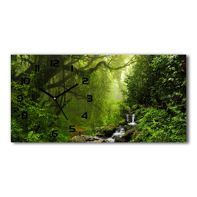 Glazen klok horizontaal Oerwoud in Nepal