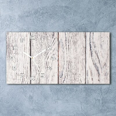 Glazen klok horizontaal Houten muur