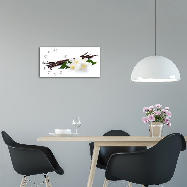 Glazen klok horizontaal Jasmijn en vanille