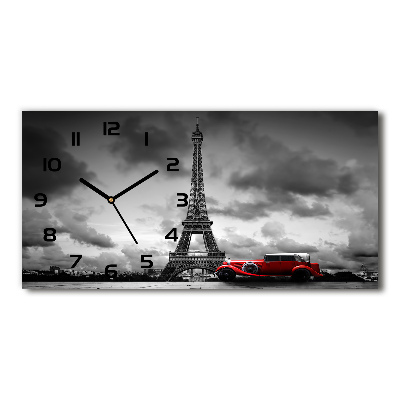 Glazen klok horizontaal Eiffeltoren Parijs