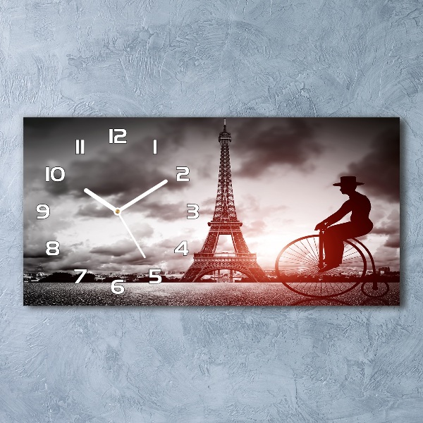 Glazen klok horizontaal Eiffeltoren Parijs