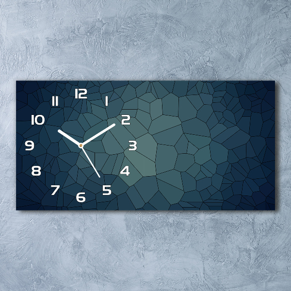 Langwerpige wandklok van glas Abstracte achtergrond