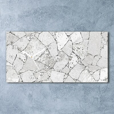 Glazen klok horizontaal Stenen muur