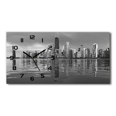 Glazen wandklok rechthoekig Chicago