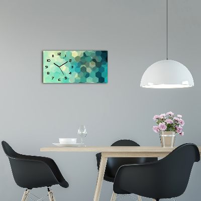 Langwerpige wandklok van glas Abstracte achtergrond