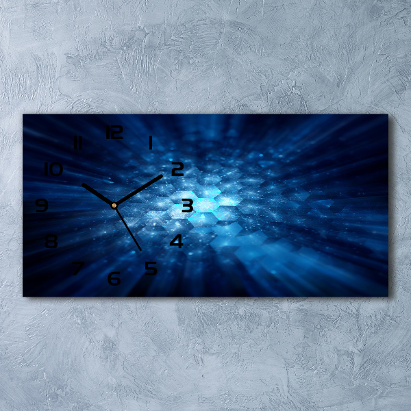 Glazen wandklok rechthoekig Kristallen