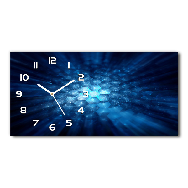 Glazen wandklok rechthoekig Kristallen