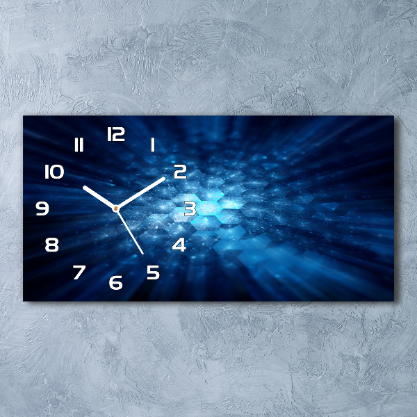 Glazen wandklok rechthoekig Kristallen