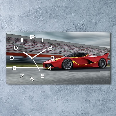 Glazen klok horizontaal Sportwagen