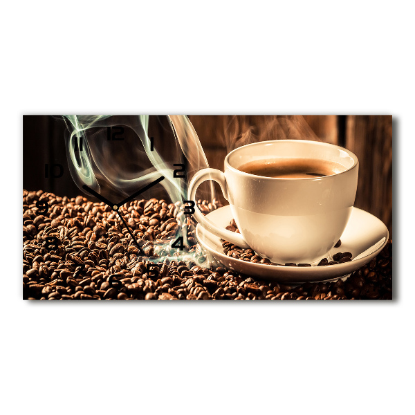 Glazen klok horizontaal Aromatische koffie