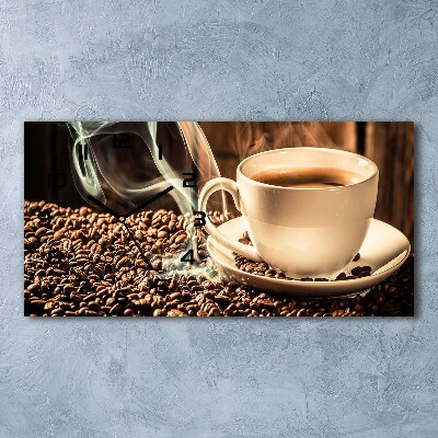 Glazen klok horizontaal Aromatische koffie
