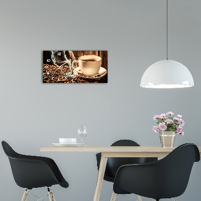 Glazen klok horizontaal Aromatische koffie