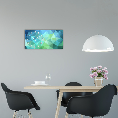 Langwerpige wandklok van glas Abstracte achtergrond