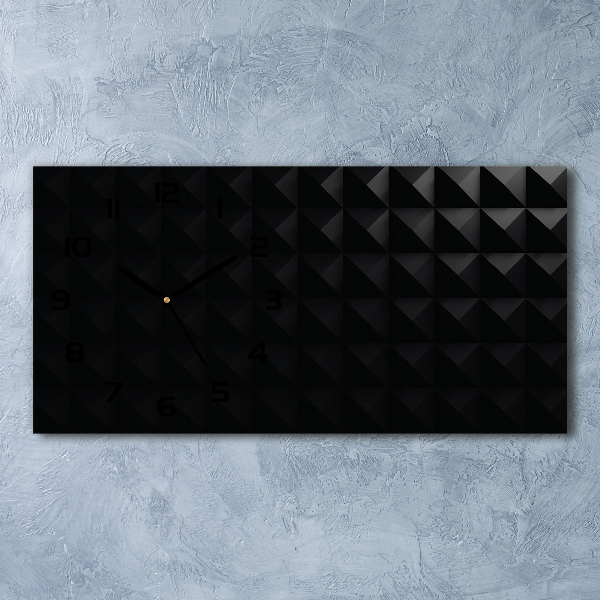 Langwerpige wandklok van glas Abstracte achtergrond