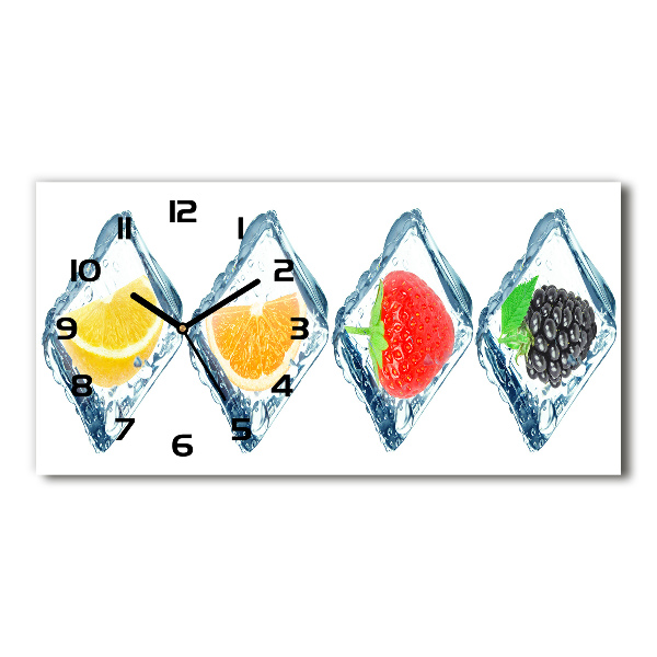 Glazen klok horizontaal Fruitblokjes