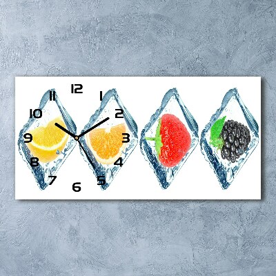 Glazen klok horizontaal Fruitblokjes