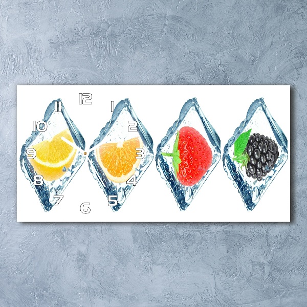 Glazen klok horizontaal Fruitblokjes